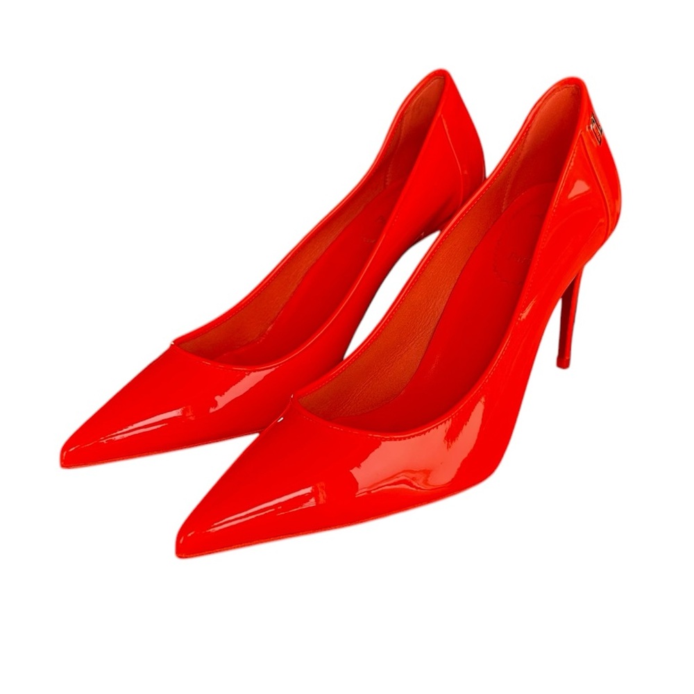Neon orange Christian Louboutin Sporty Kate 85 (low heel) - Picture 4 of 13